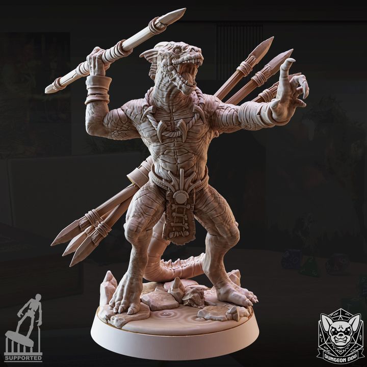 Lizardfolk Warrior - Guard (25mm Base)
