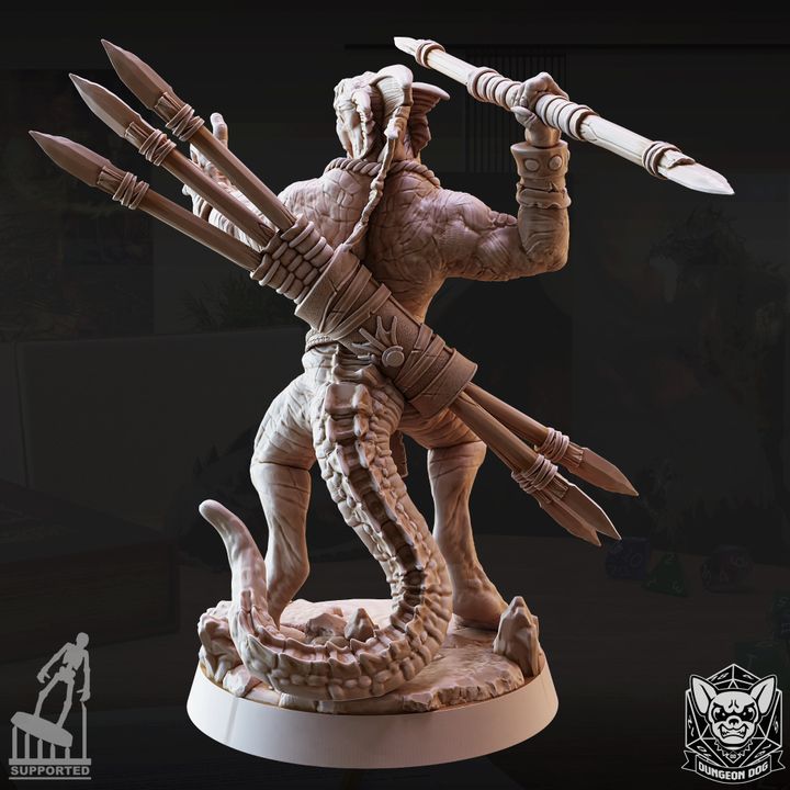 Lizardfolk Warrior - Guard (25mm Base)
