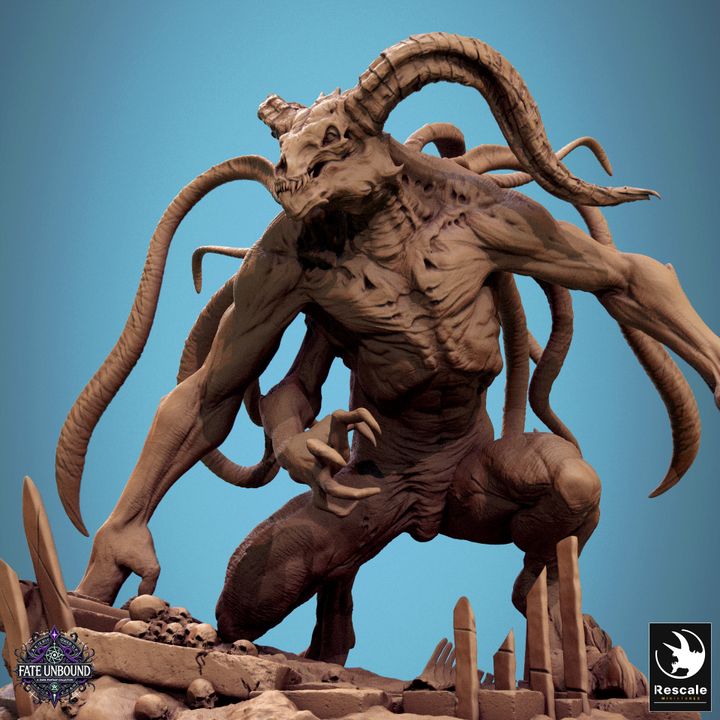 Monstrosity Draethon - Crouched (100mm Base)