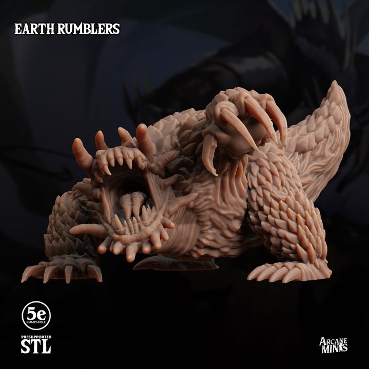 Earth Rumbler Tremorsense Elemental Beast | Large | Sordane | D&D DnD Pathfinder Miniature