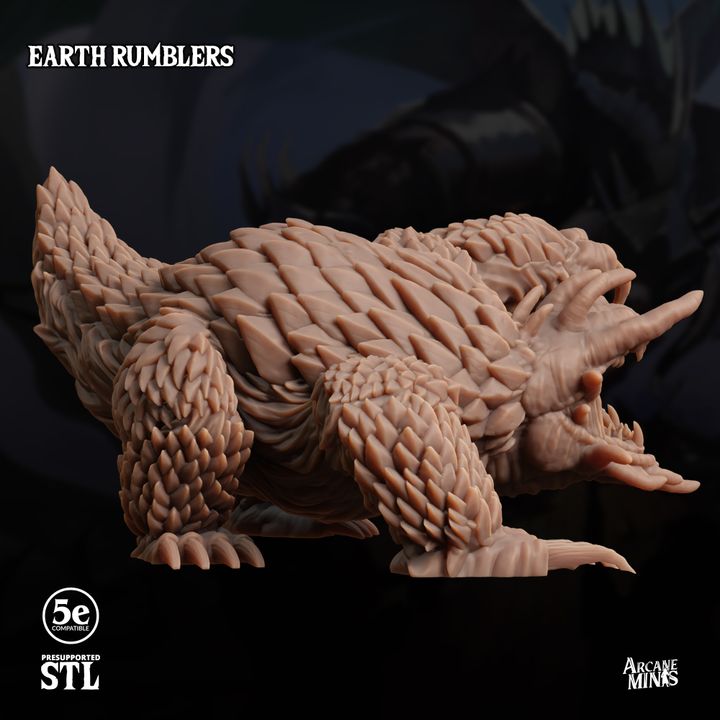 Earth Rumbler Tremorsense Elemental Beast | Large | Sordane | D&D DnD Pathfinder Miniature