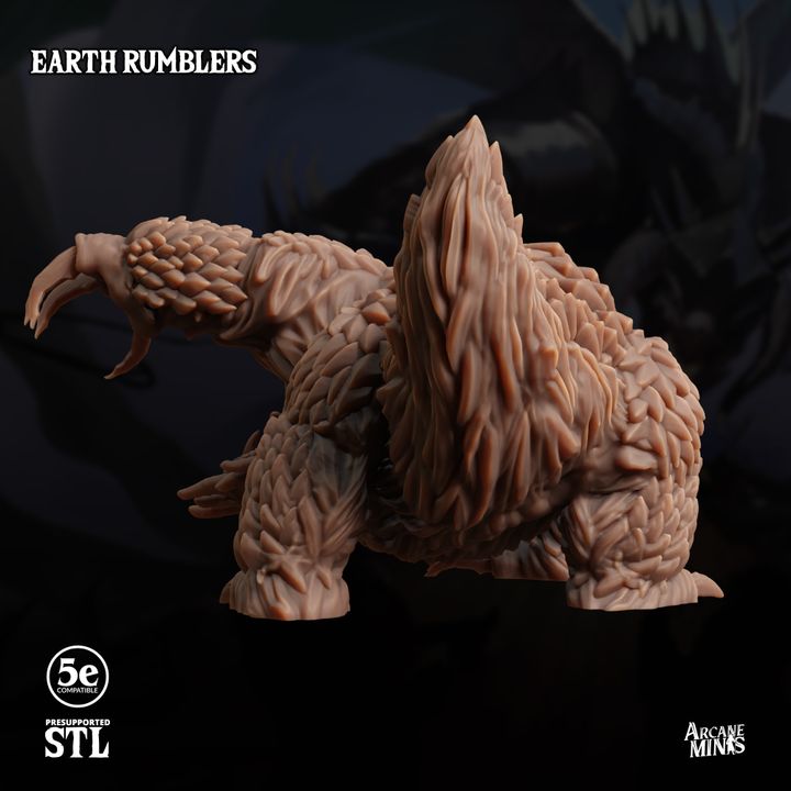 Earth Rumbler Tremorsense Elemental Beast | Large | Sordane | D&D DnD Pathfinder Miniature