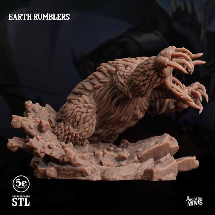 Earth Rumbler Tremorsense Elemental Beast | Large | Sordane | D&D DnD Pathfinder Miniature