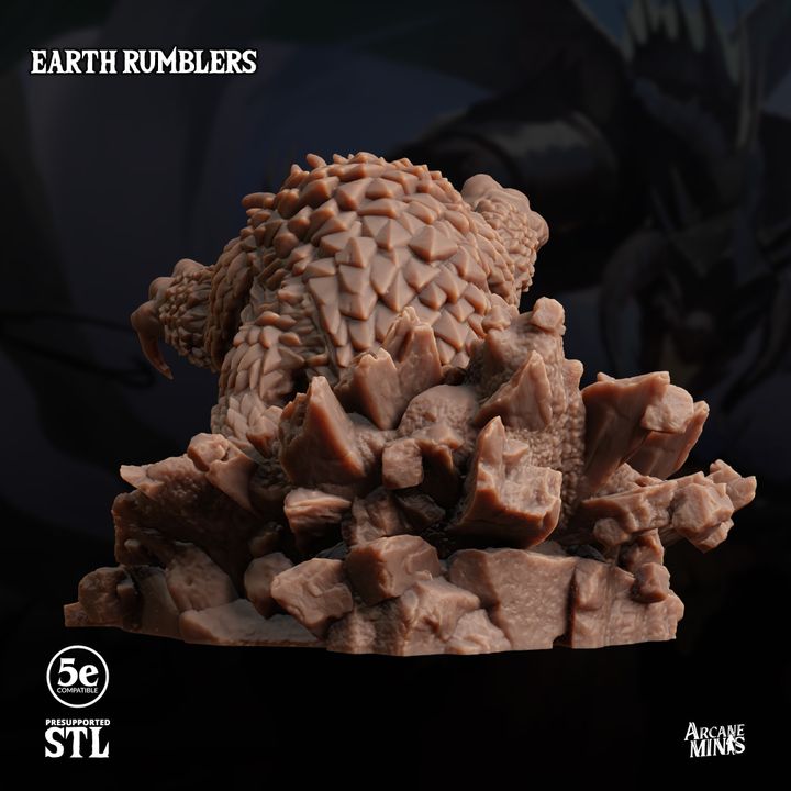 Earth Rumbler Tremorsense Elemental Beast | Large | Sordane | D&D DnD Pathfinder Miniature
