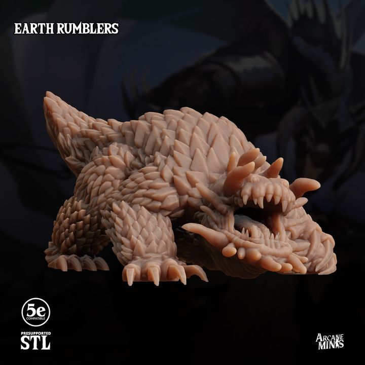 Earth Rumbler Tremorsense Elemental Beast | Large | Sordane | D&D DnD Pathfinder Miniature