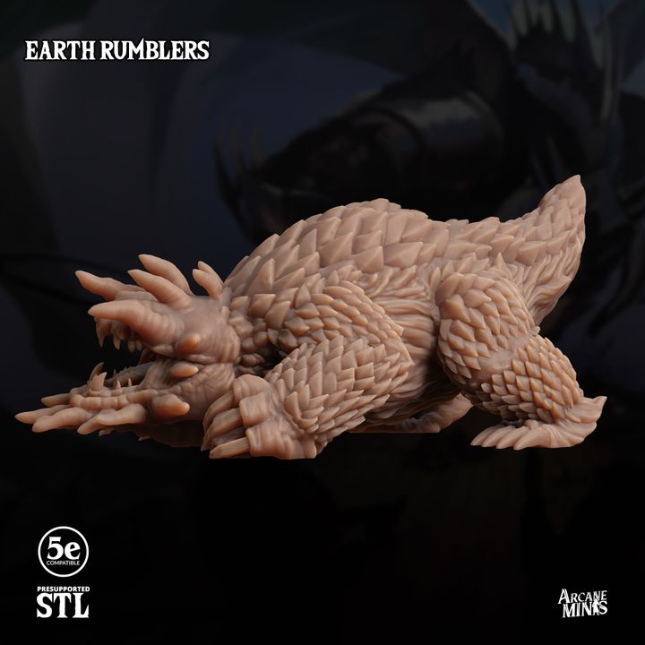 Earth Rumbler Tremorsense Elemental Beast | Large | Sordane | D&D DnD Pathfinder Miniature
