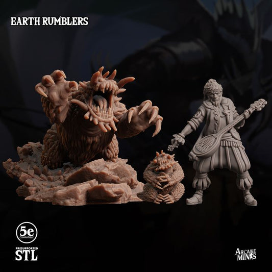 Earth Rumbler Tremorsense Elemental Beast | Large | Sordane | D&D DnD Pathfinder Miniature