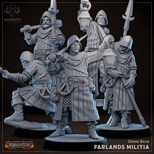 Human Fighter Militia Set | Medium | Mammoth Factory | D&D DnD Pathfinder Miniature