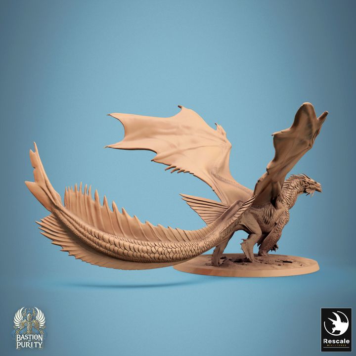 Dragon en bronze métallique - Marche (base de 100 mm)