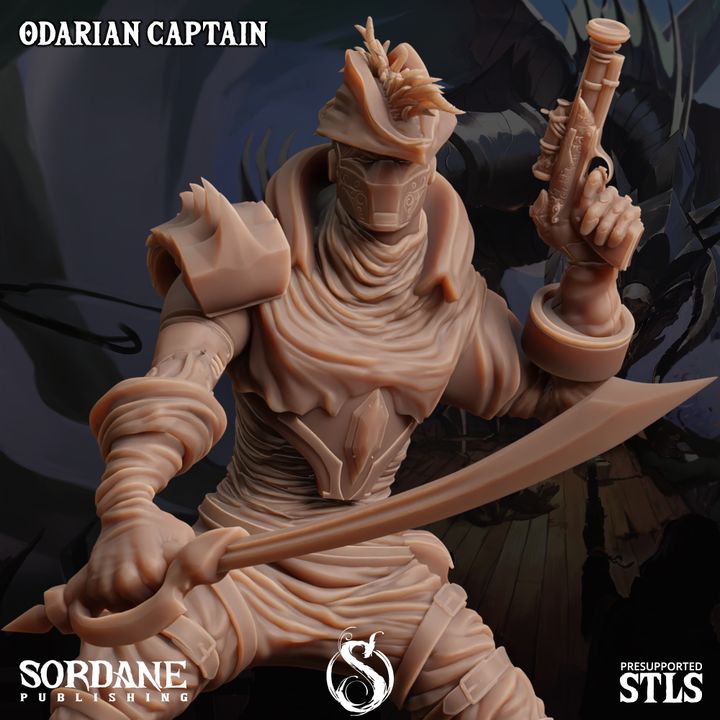 Odarian Captain - Commanding (25mm Base)