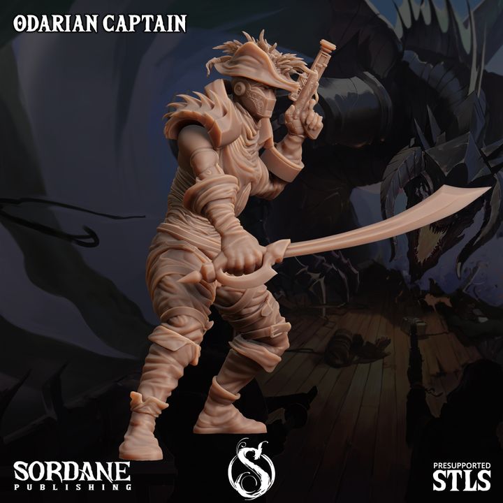 Odarian Captain - Commanding (25mm Base)