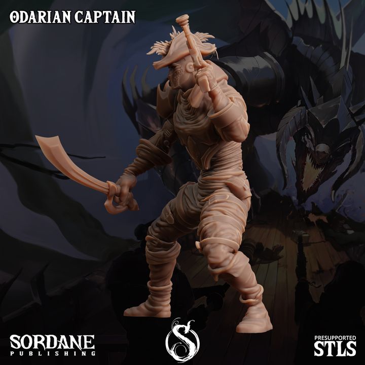 Odarian Captain - Commanding (25mm Base)