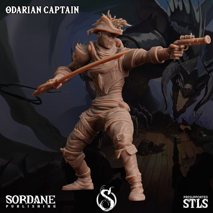 Odarian Captain - Commanding (25mm Base)