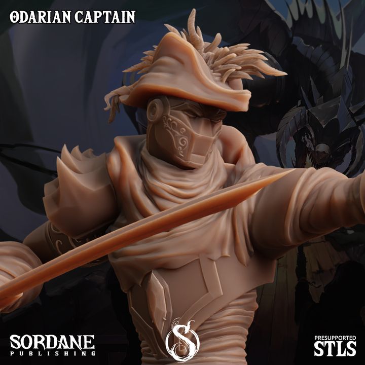Odarian Captain - Commanding (25mm Base)