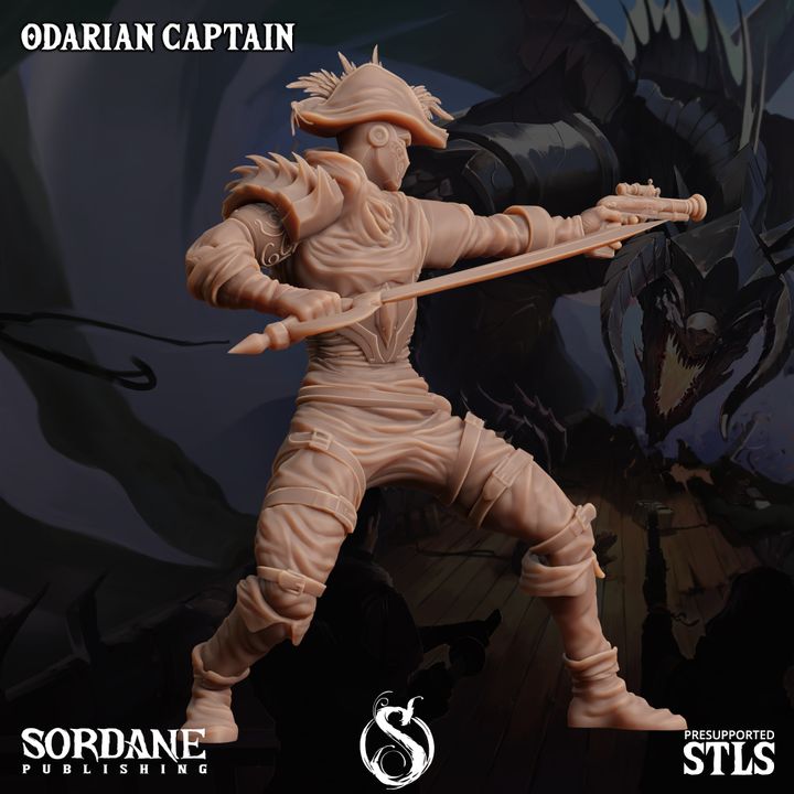 Odarian Captain - Commanding (25mm Base)