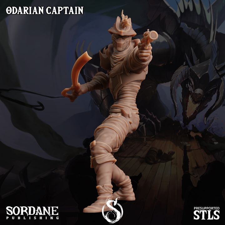 Odarian Captain - Commanding (25mm Base)