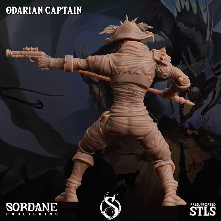 Odarian Captain - Commanding (25mm Base)