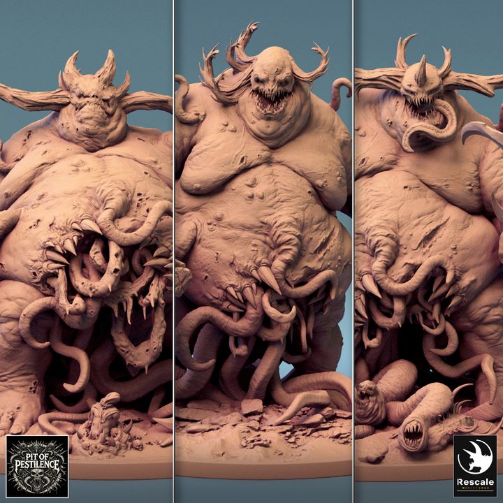 Collection Purulent Demon Monstrosity Tentacles | Colossal | Rescale Miniatures | D&D DnD Pathfinder Miniature