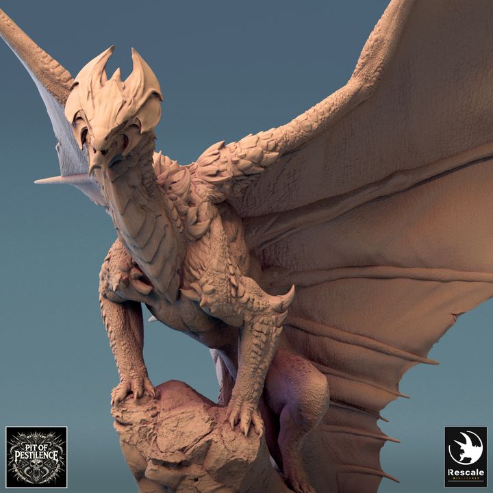 Collection Brass Dragon Majestic Scaled Colossal | Colossal | Rescale Miniatures | D&D DnD Pathfinder Miniature