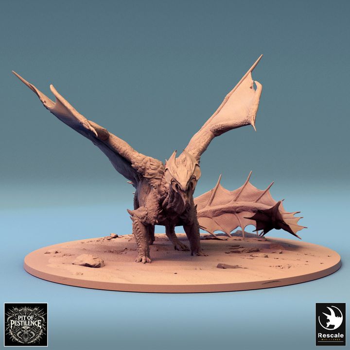 Legendary Brass Dragon - Walking (160mm Base)