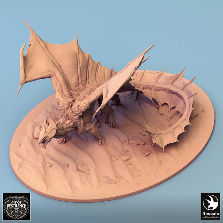 Legendary Brass Dragon - Walking (160mm Base)