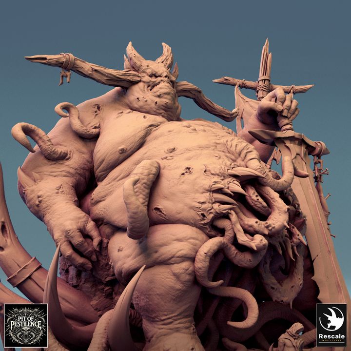 Collection Purulent Demon Monstrosity Tentacles | Colossal | Rescale Miniatures | D&D DnD Pathfinder Miniature