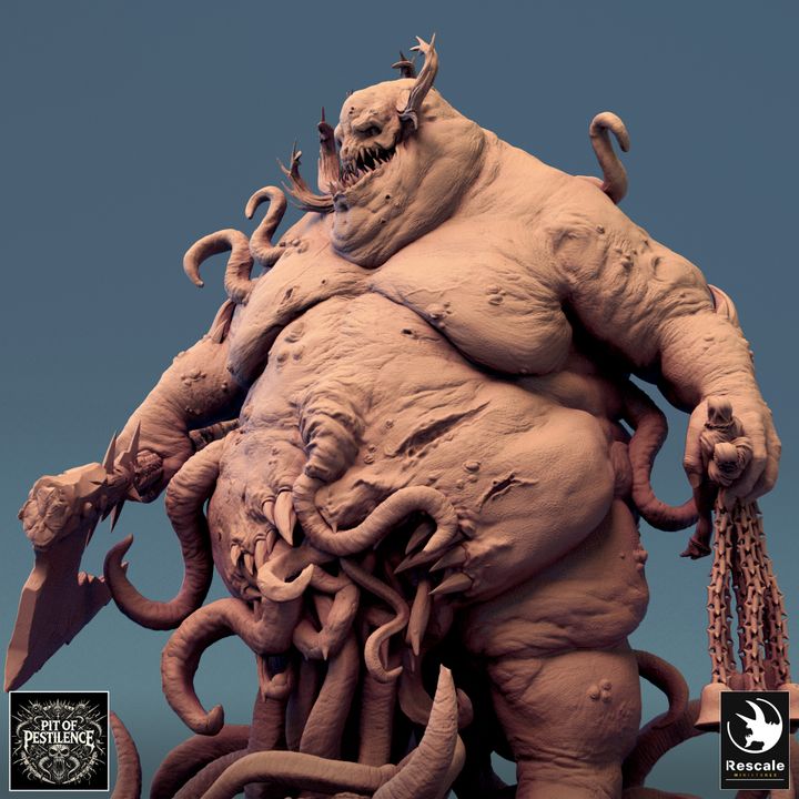 Collection Purulent Demon Monstrosity Tentacles | Colossal | Rescale Miniatures | D&D DnD Pathfinder Miniature