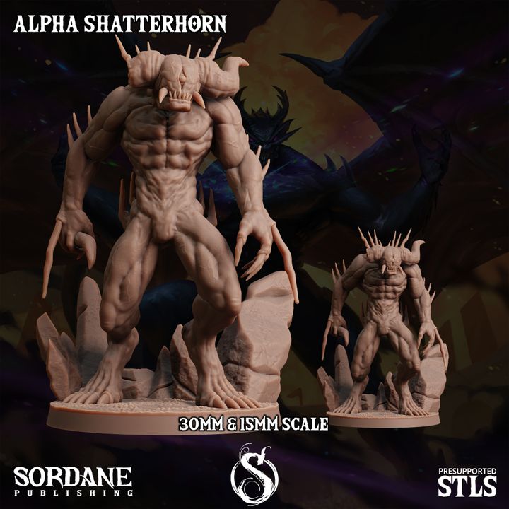 Void Shatterhorn Alpha - Crouching (75mm Base)