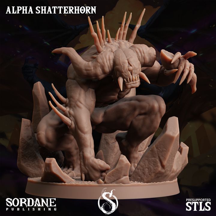 Void Shatterhorn Alpha - Crouching (75mm Base)