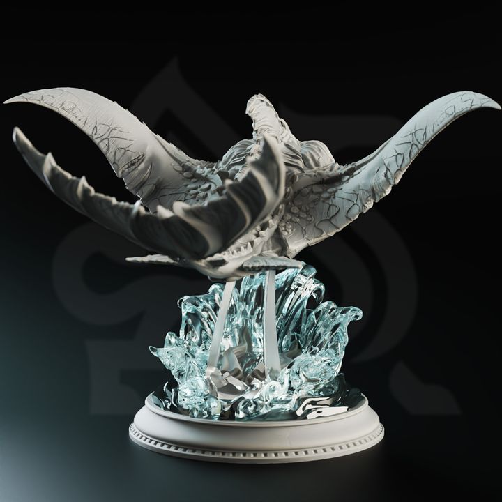Flying Sea Ray Monstrosity Mount Miniature | Large | DM Stash | D&D DnD Pathfinder Miniature