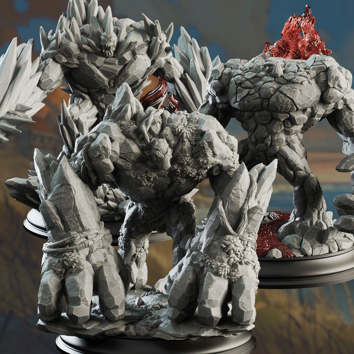 Elemental Golem Guard Construct Medium | DM Stash | D&D DnD Pathfinder Miniature