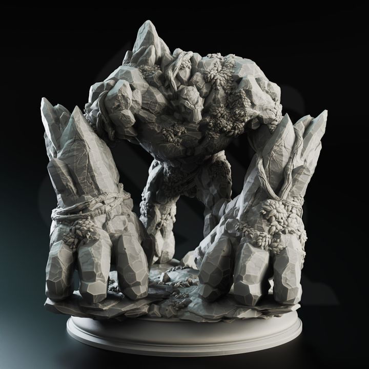 Elemental Golem Guard Construct Medium | DM Stash | D&D DnD Pathfinder Miniature
