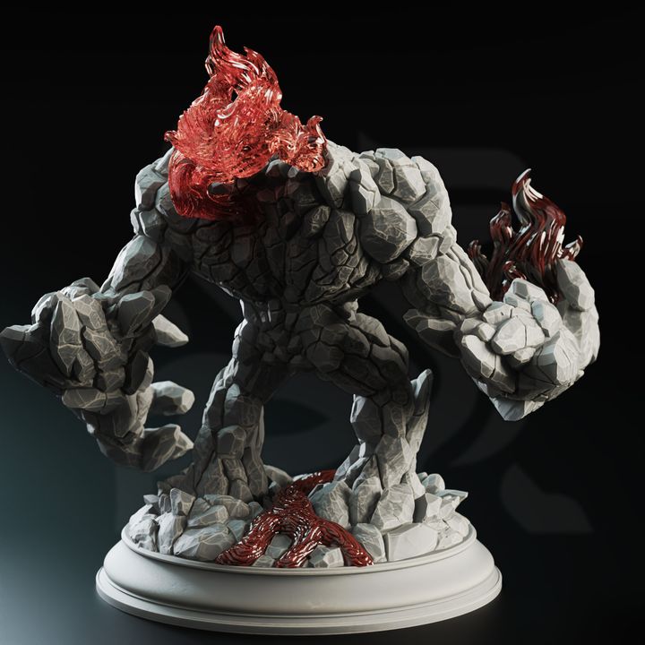 Elemental Golem Guard Construct Medium | DM Stash | D&D DnD Pathfinder Miniature