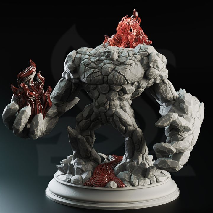 Elemental Golem Guard Construct Medium | DM Stash | D&D DnD Pathfinder Miniature