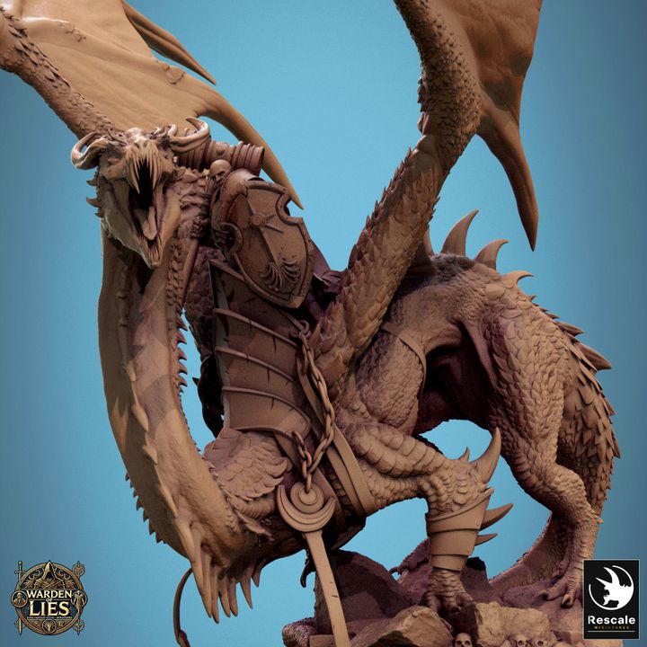 Thorn Dragon - Mounted (50mm Base)