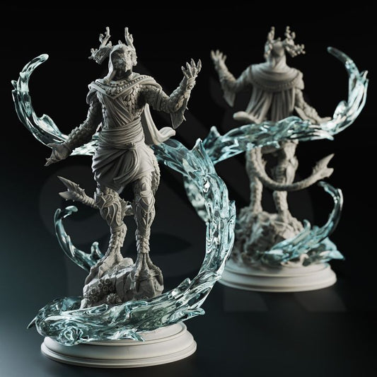 Dragonborn Hydromancer Spellcaster Water Magic | Medium | DM Stash | D&D DnD Pathfinder Miniature