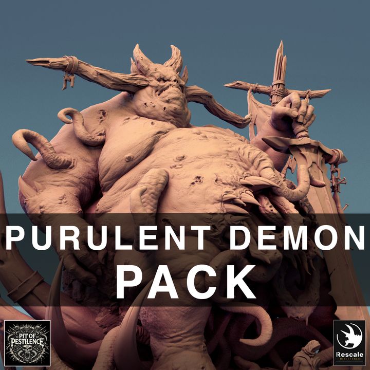 Collection Purulent Demon Monstrosity Tentacles | Colossal | Rescale Miniatures | D&D DnD Pathfinder Miniature