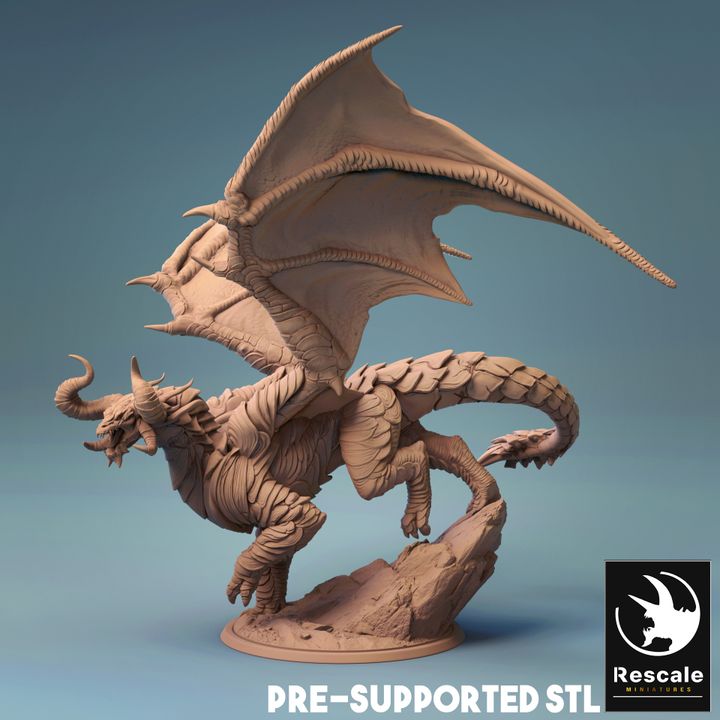 Adult Cloud Dragon - Majestic (75mm Base)