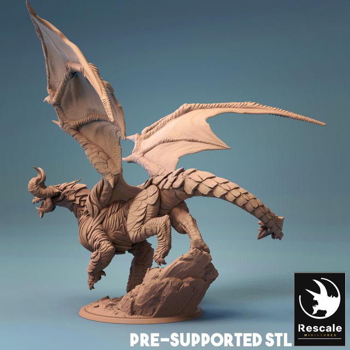 Adult Cloud Dragon - Majestic (75mm Base)