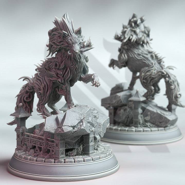 Wolf Spirit Guardian Beasts Celestials | Large | DM Stash | D&D DnD Pathfinder Miniature