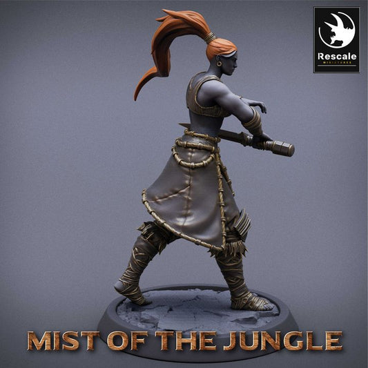 Amazon Warrior Barbarian Rogue | Medium | Rescale Miniatures | D&D DnD Pathfinder Miniature