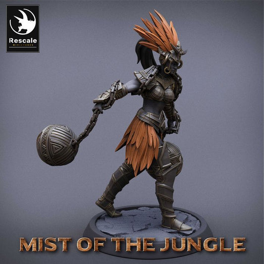 Amazon Warrior Dual Chains Fighter | Medium | Rescale Miniatures | D&D DnD Pathfinder Miniature