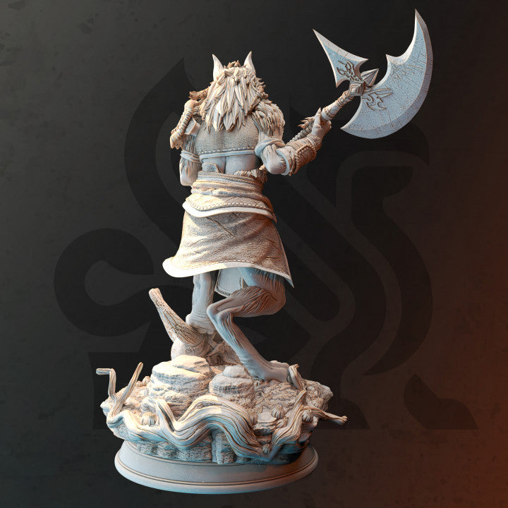 Werewolf Barbarian - Battle (25mm Base)
