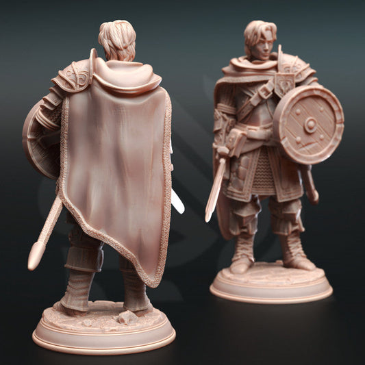 Human Fighter Sword Shield Warrior | Medium | DM Stash | D&D DnD Pathfinder Miniature