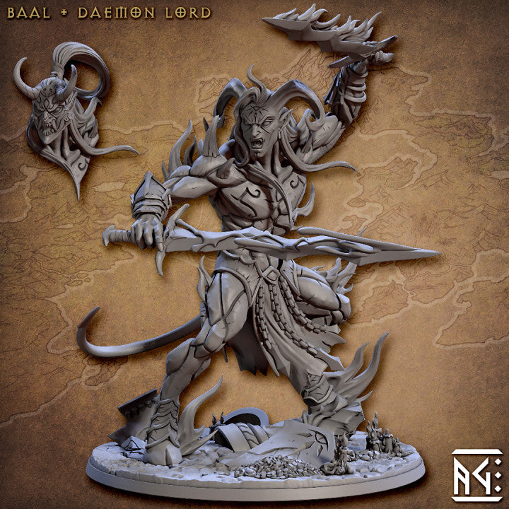 Baal - Daemon Lord (Pose) (75mm Base)