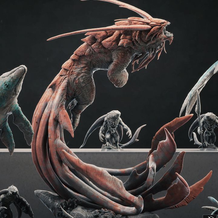 Kraken Ship-Breaker - Roaring (100mm Base)