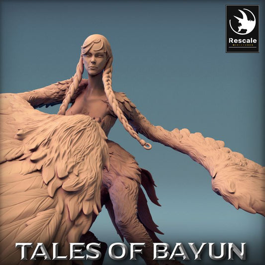 Harpy Aerial Creature Monstrosities | Large | Rescale Miniatures | D&D DnD Pathfinder Miniature