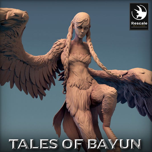 Harpy Alkonost Monster Miniature | Large | Rescale Miniatures | D&D DnD Pathfinder Miniature