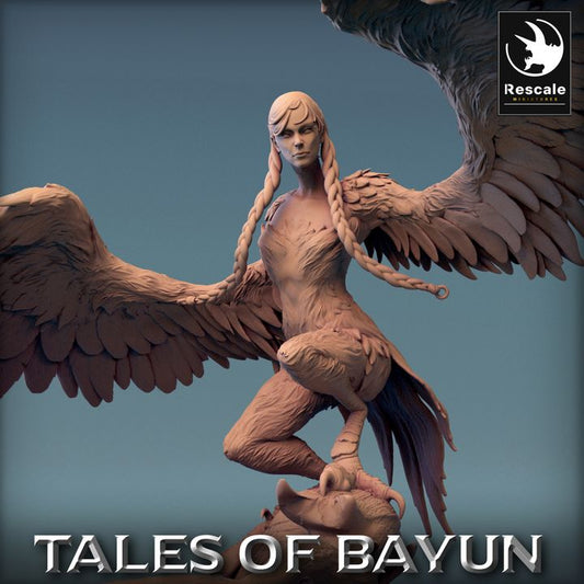 Harpy Alkonost Mythical Creature | Large | Rescale Miniatures | D&D DnD Pathfinder Miniature