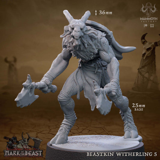 Witherling Beastkin Undead Warriors | Medium | Mammoth Factory | D&D DnD Pathfinder Miniature